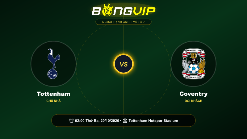 Soi kèo 02:00-20/10 Tottenham vs Coventry – Gà trống áp đảo