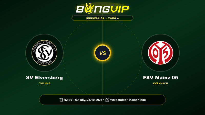 Soi kèo 02:30-31/10 SV Elversberg vs FSV Mainz 05 – Cuộc chiến đỉnh cao