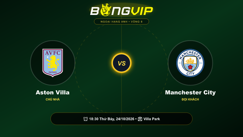 Soi kèo 18:30-24/10 Aston Villa vs Manchester City – Bản lĩnh nhà vua