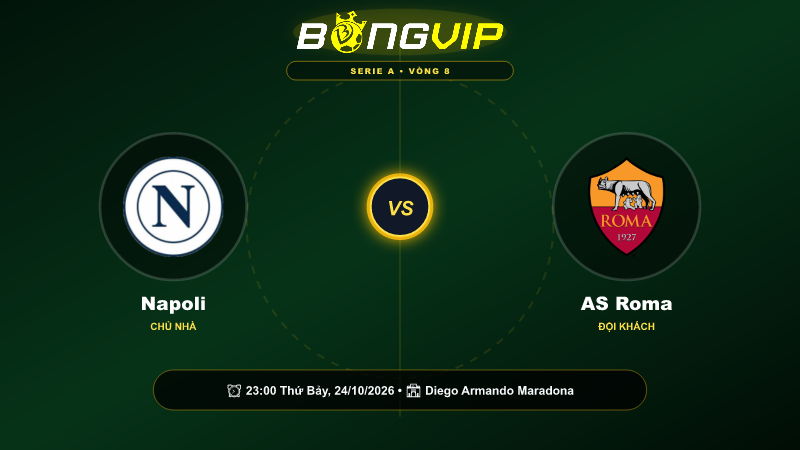Soi kèo 23:00-24/10 Napoli vs AS Roma – Khúc cua Derby del Sole